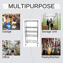 Load image into Gallery viewer, 5 Tier Wire Shelving Unit Storage Rack, 30" W x 14" D x 60" H