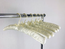 Load image into Gallery viewer, Ivory Beige Satin Padded Hangers Dress Lingerie Bridal Clothe Hanging Clothes Hanger